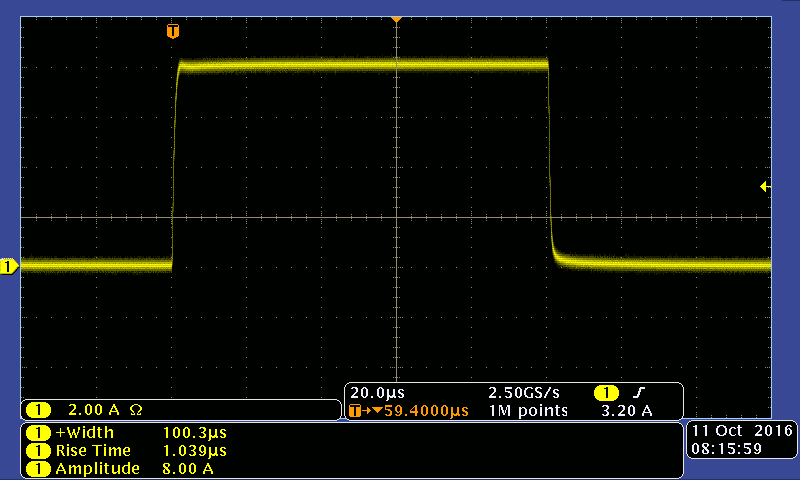 Vektrex Precision Pulsed Current Source 8A 300V 100uS current pulse width