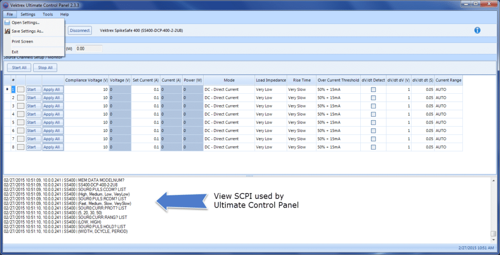 SCPI Logging