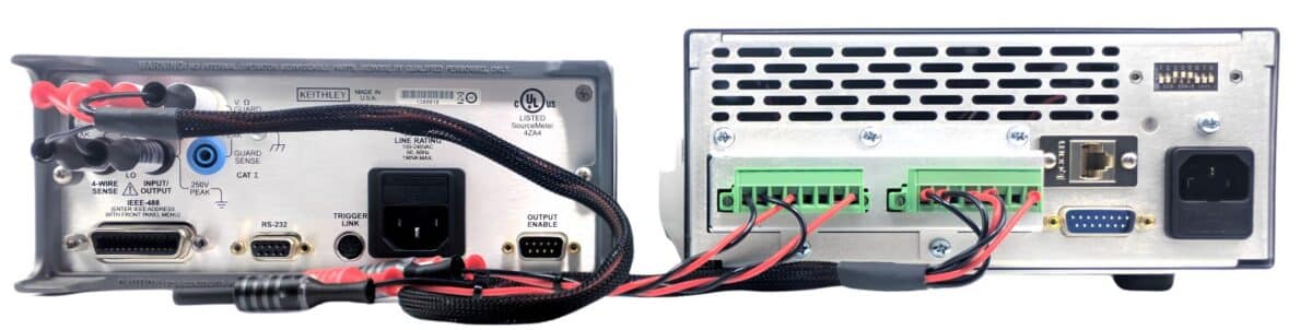 Keithley 24XX using banana jacks with Vektrex SMU.