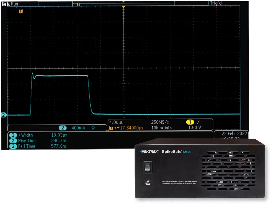 Short Pulse Using Vektrex 1-us-capable SMU