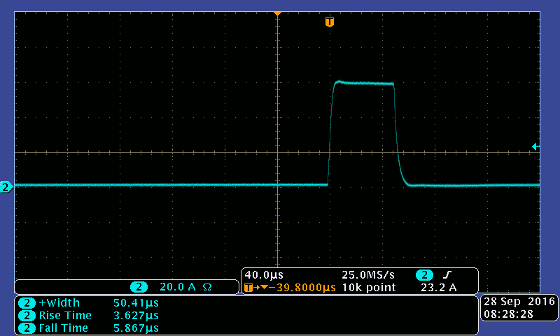 Vektrex Precision Pulsed Current Source 60A 35V current pulse 50uS pulse width